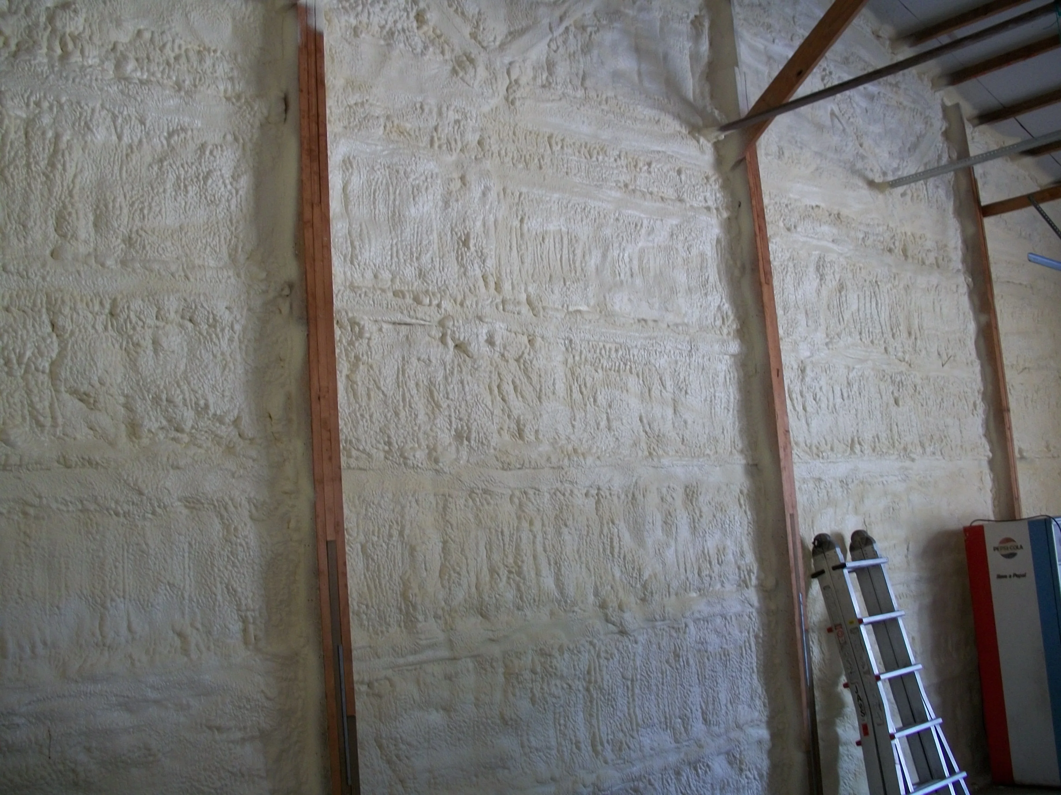 Metal building spray foam insulation Kokomo closed-cell direct to panel application